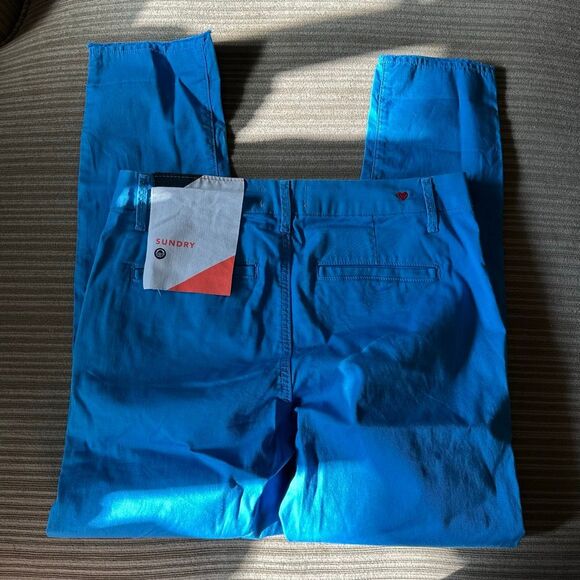 NWT Sundry Roll up chino trouser blue 26 - Picture 12 of 12